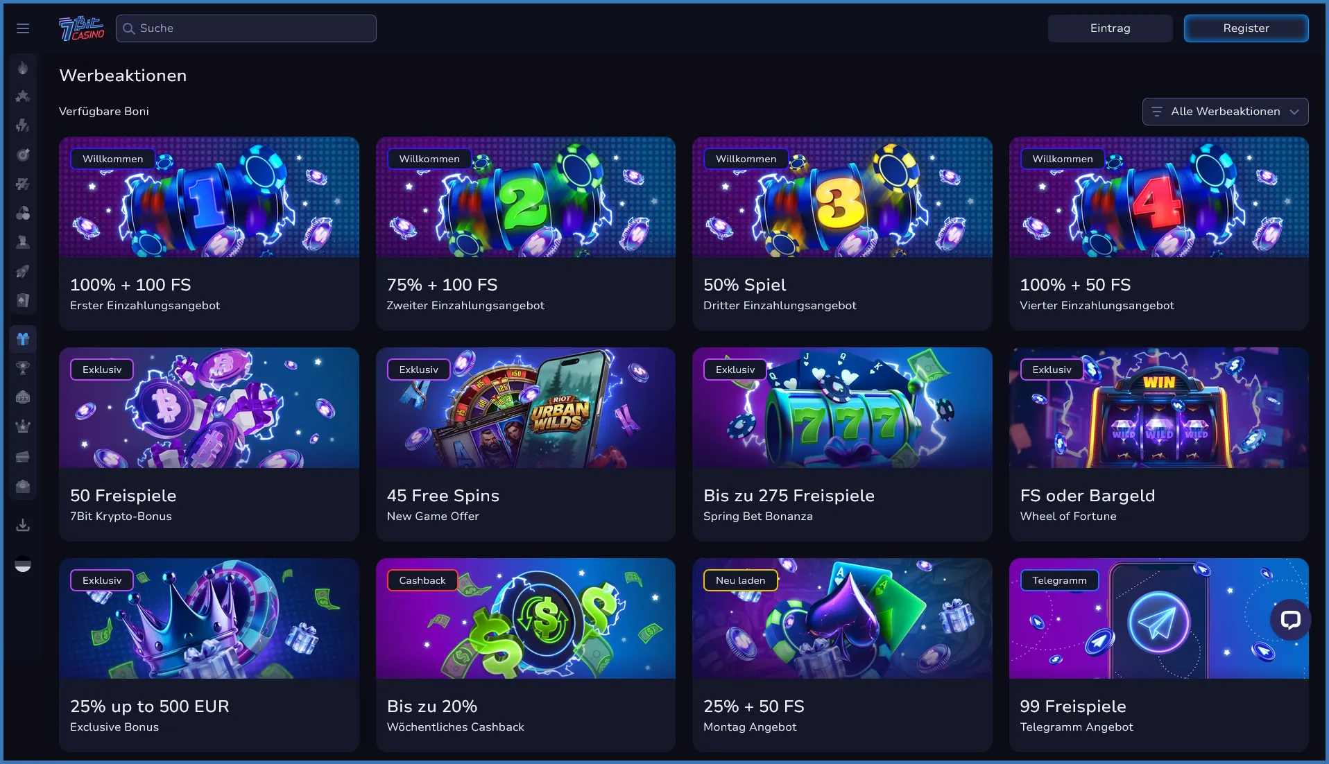 Bonusdeals und exklusive Promotionen bei 7BitCasino